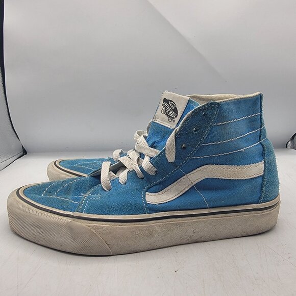 Vans Sk8 Hi Womens 7.5 Blue High Top Sneaker Shoes Casual Skateboarding Comfort - Picture 12 of 13